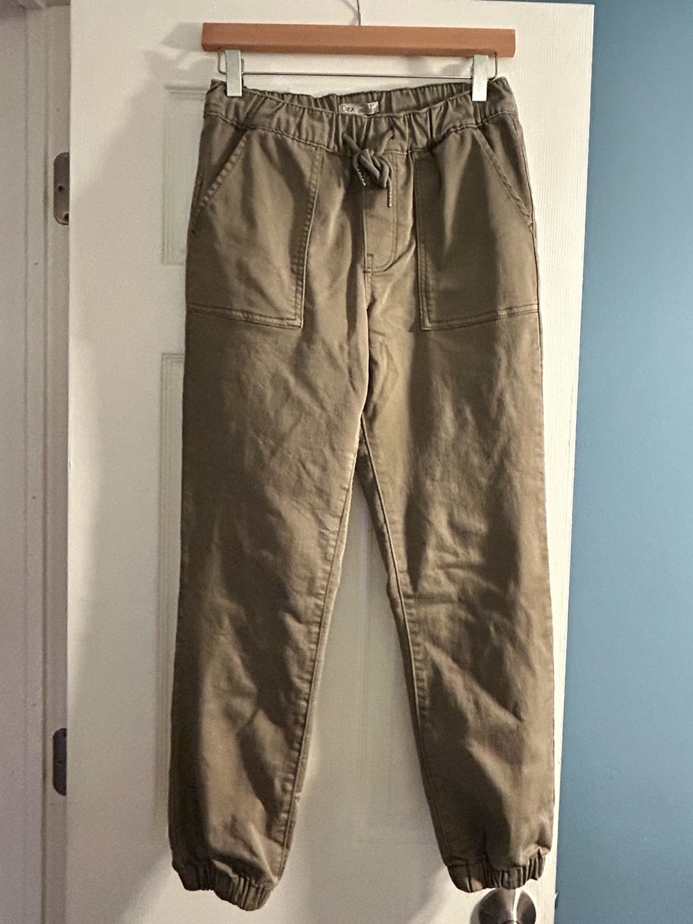 Dex Olive Green Drawstring Jogger Pants